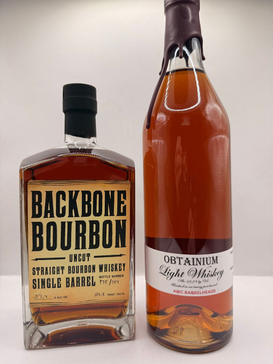 Obtainium 10 Year Tawny Port Finished Light Whiskey Single Barrel & PITCH Backbone Bourbon Single Barrel