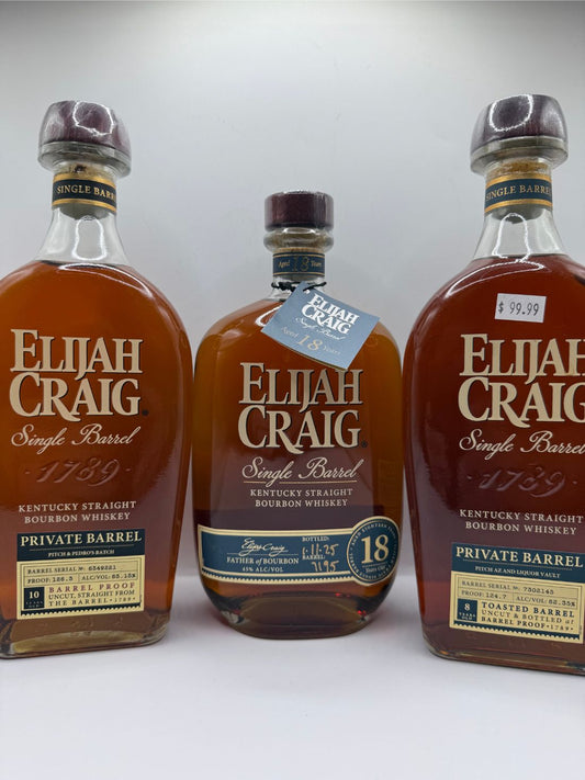 Elijah Craig 18 / 10 sib / 8 toasted sib