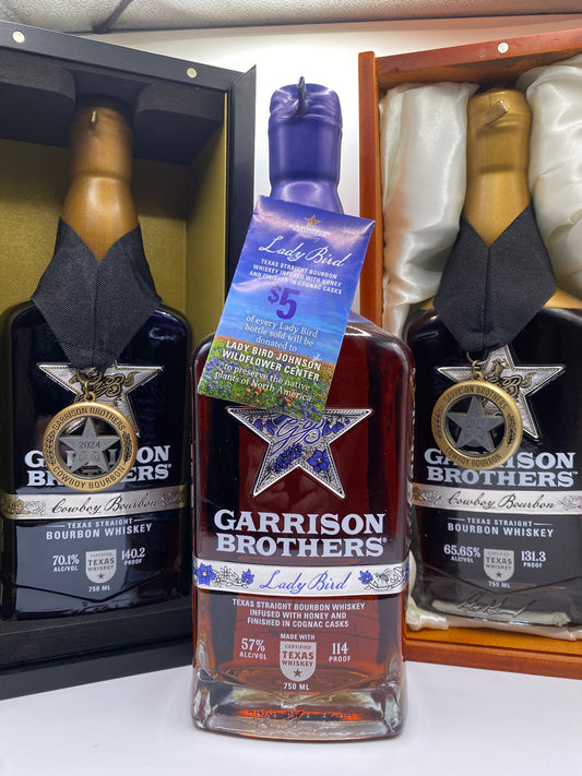 Garrison Brother's 2021 Cowboy Bourbon - Garrison Brother's 2024 Lady Bird Bourbon - Garrison Brother's 2024 Cowboy Bourbon